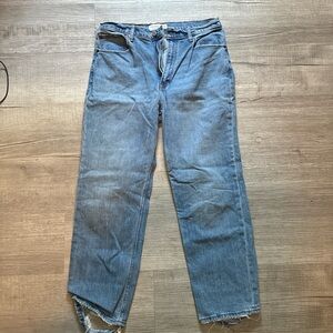 Abercrombie & Fitch Light Blue Denim Jeans ankle straight ultra high rise